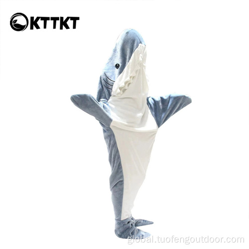 Shark blanket adult hoodie sleeping bag for home